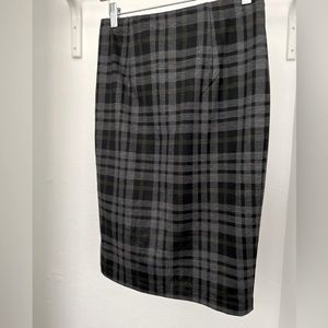 Philosophy Gray Plaid Pencil Skirt